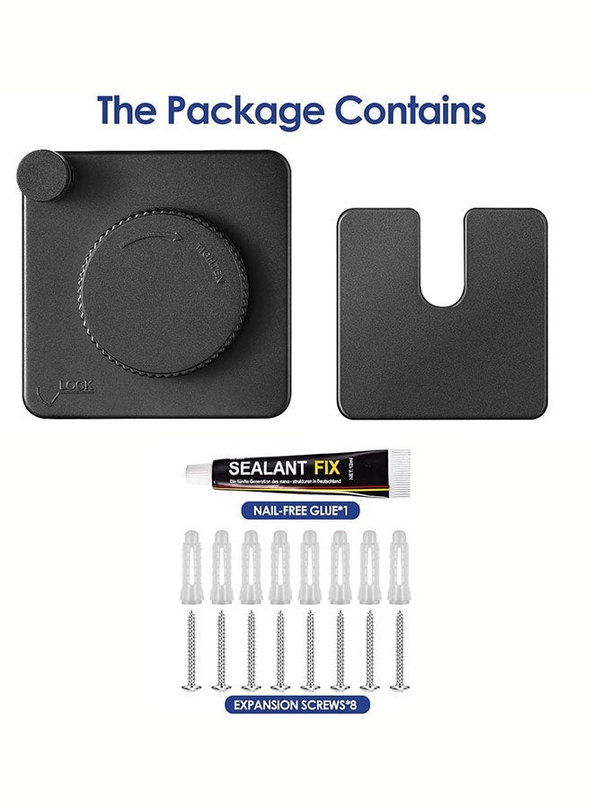 الدليبن حبل غسيل قابل للسحب، حبل غسيل يُثبّت على الحائط، حبل غسيل من الفولاذ المقاوم للصدأ بطول 5.2 متر (17 قدمًا) بتصميم متين يُثبّت على الحائط، يصل طوله إلى 5.2 متر، رف تجفيف موفر للمساحة لغرفة المعيشة، الشرفة، غرفة النوم، أو للاستخدام الخارجي (أسود) - Image 3